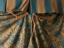 Here is the makeshift curtain we ended up using because our window was next to a busy walk way.
