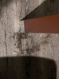 Filthy, sticky floor