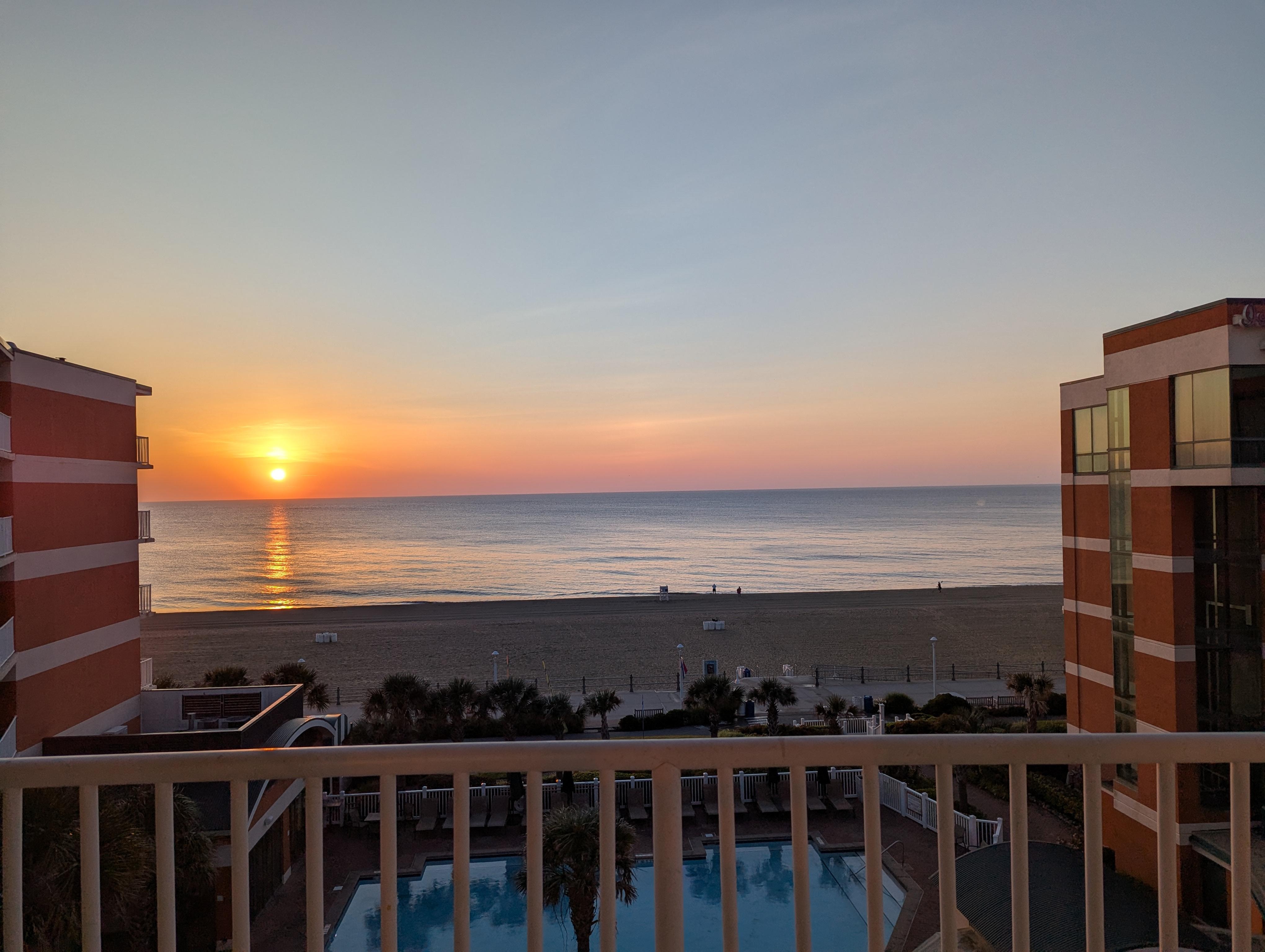 Sunrise view from the balcony 
