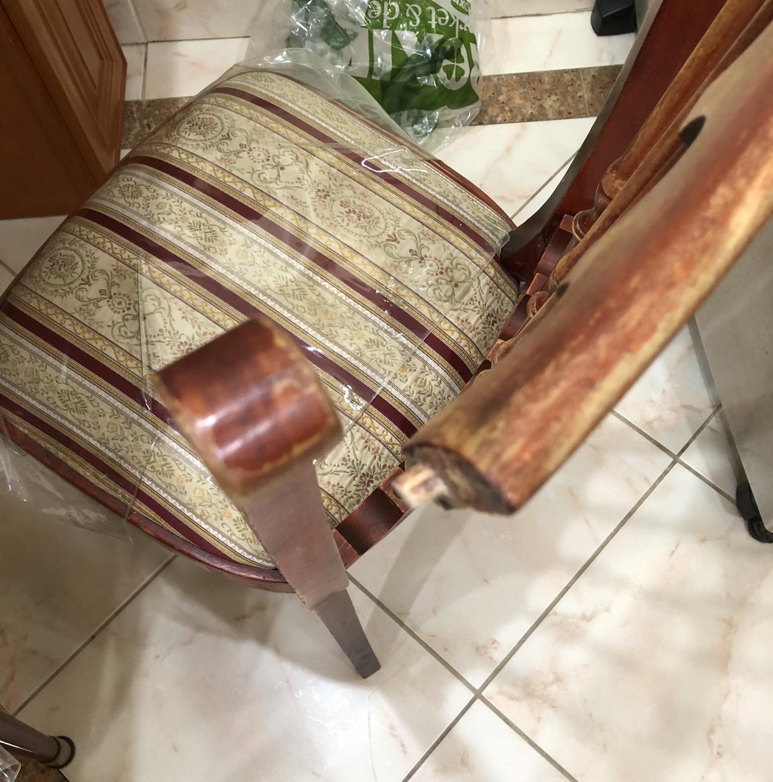 broken back chair