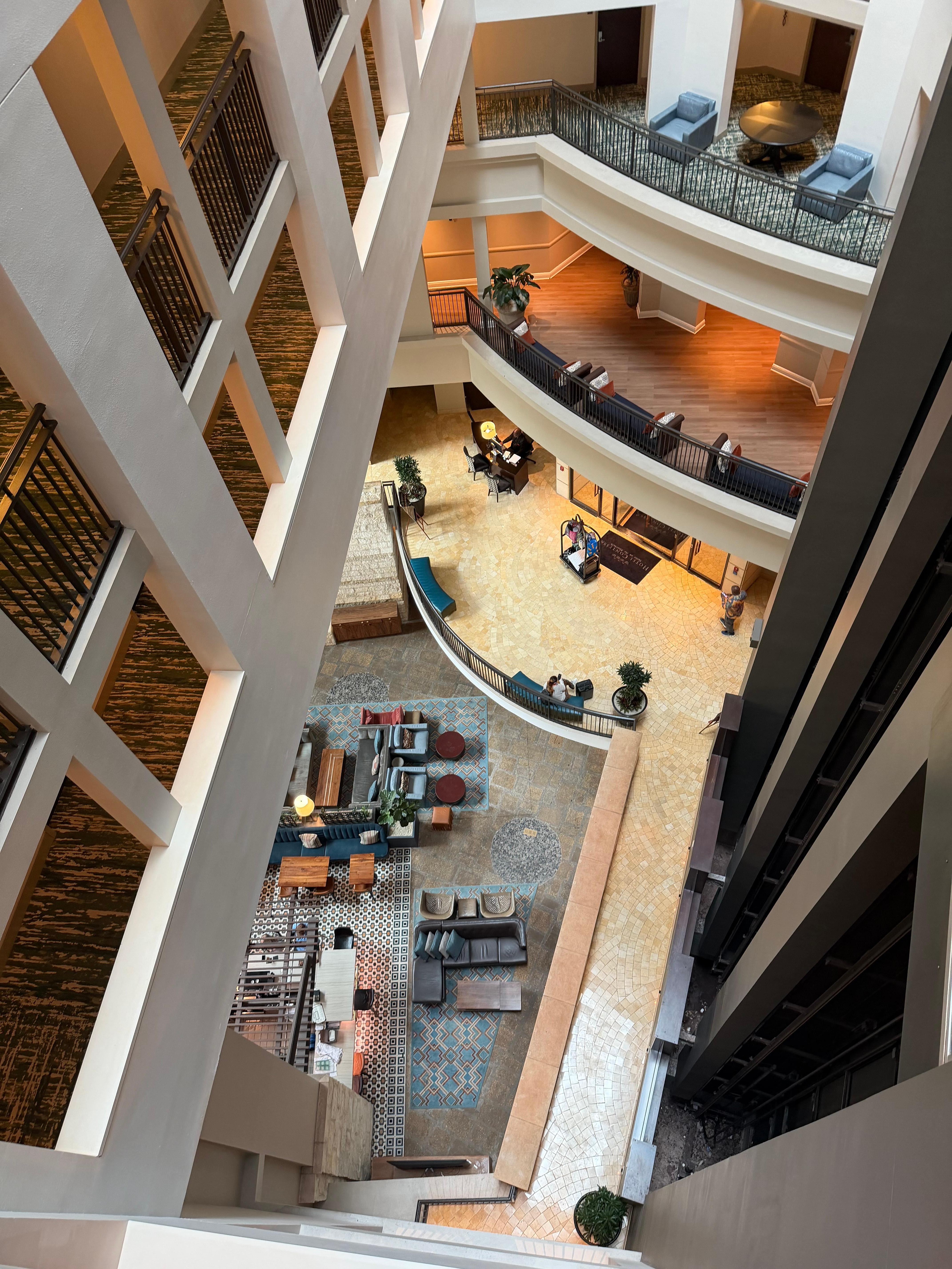 View from the sixth floor looking down