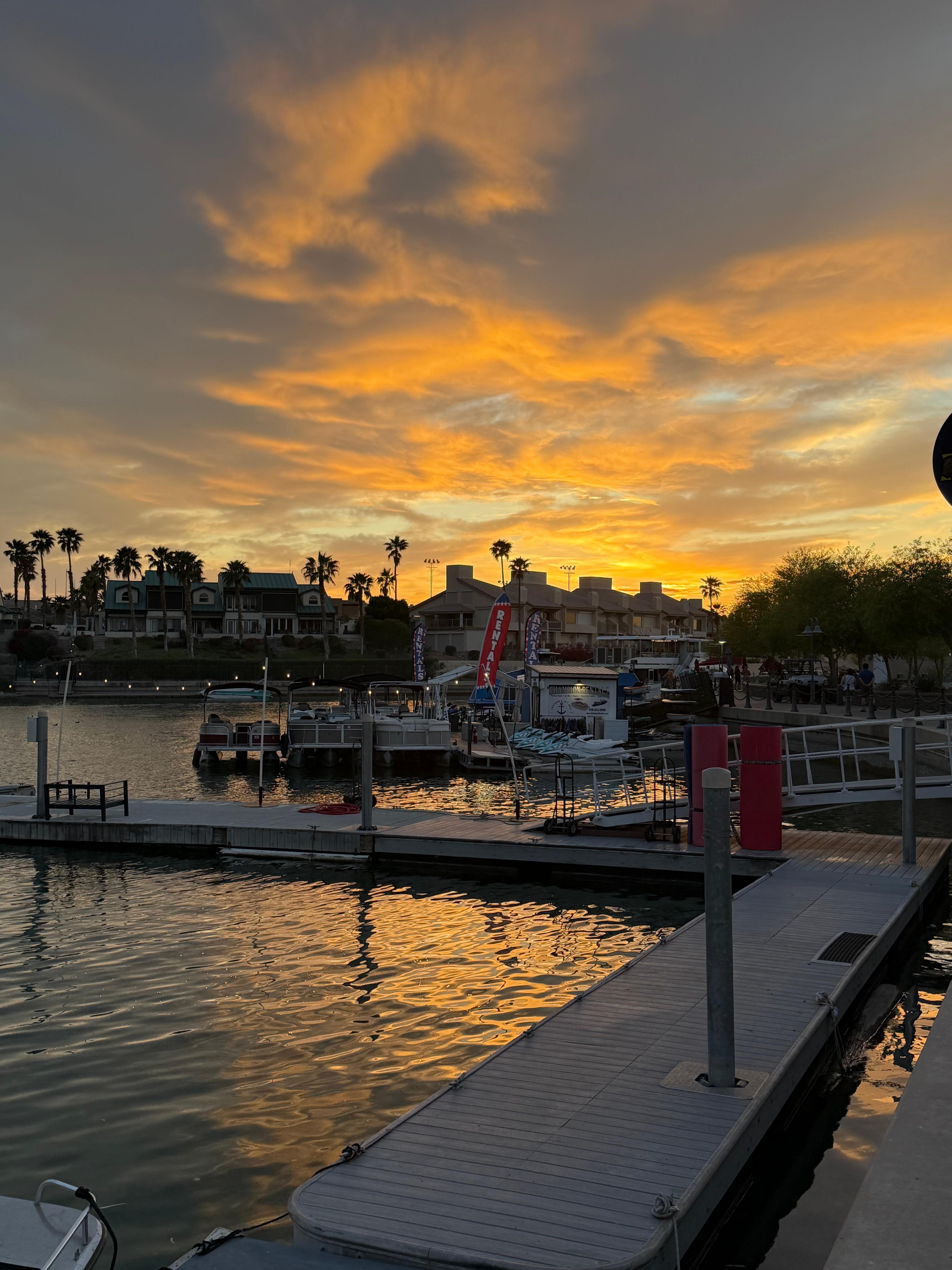Sunset from the ferry across to the casino 