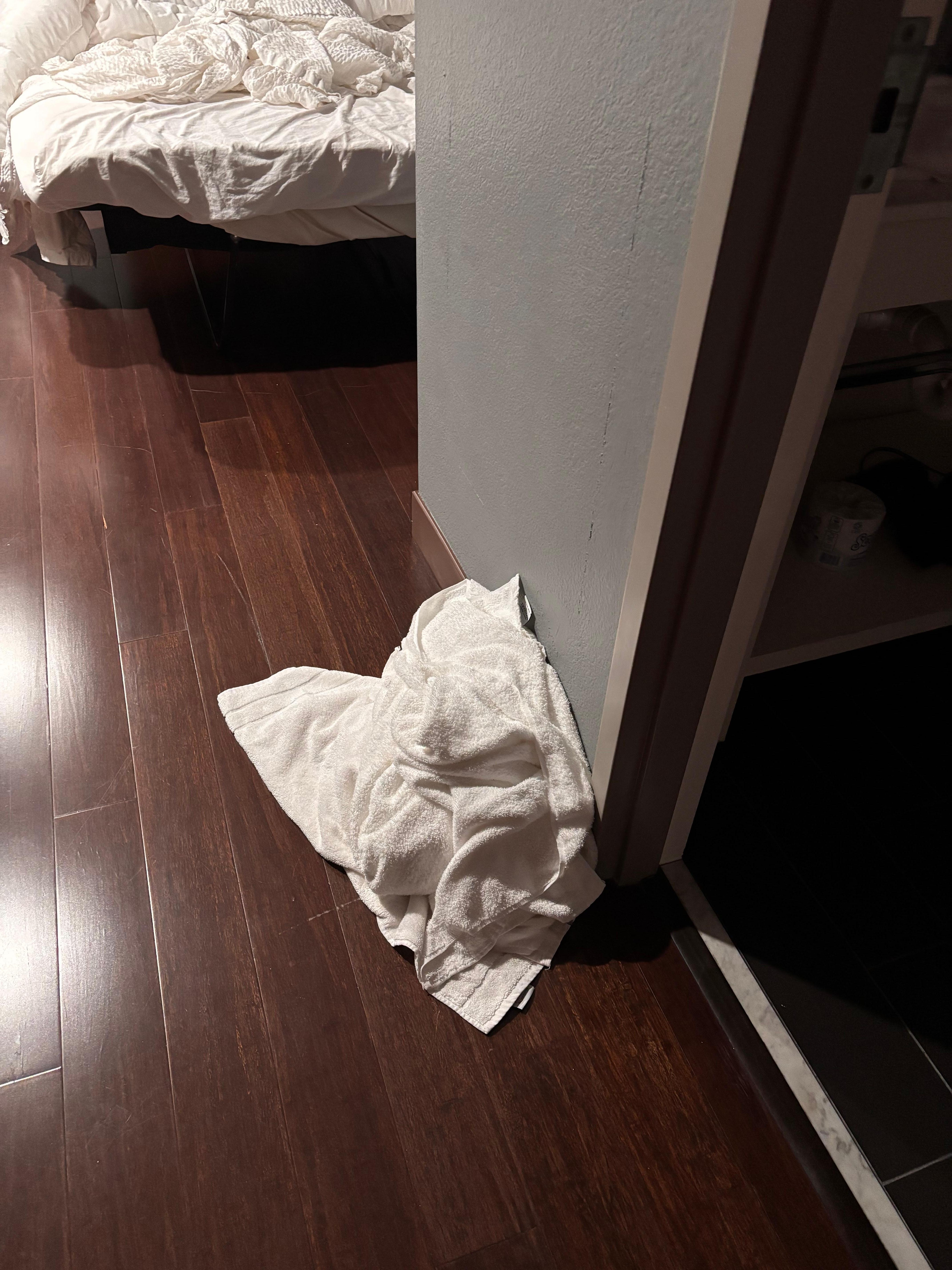 Towels not picked up and fresh towels not brought until we asked at front desk