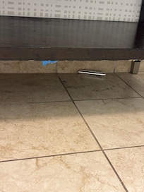 Found holder after second day on floor underneath sink