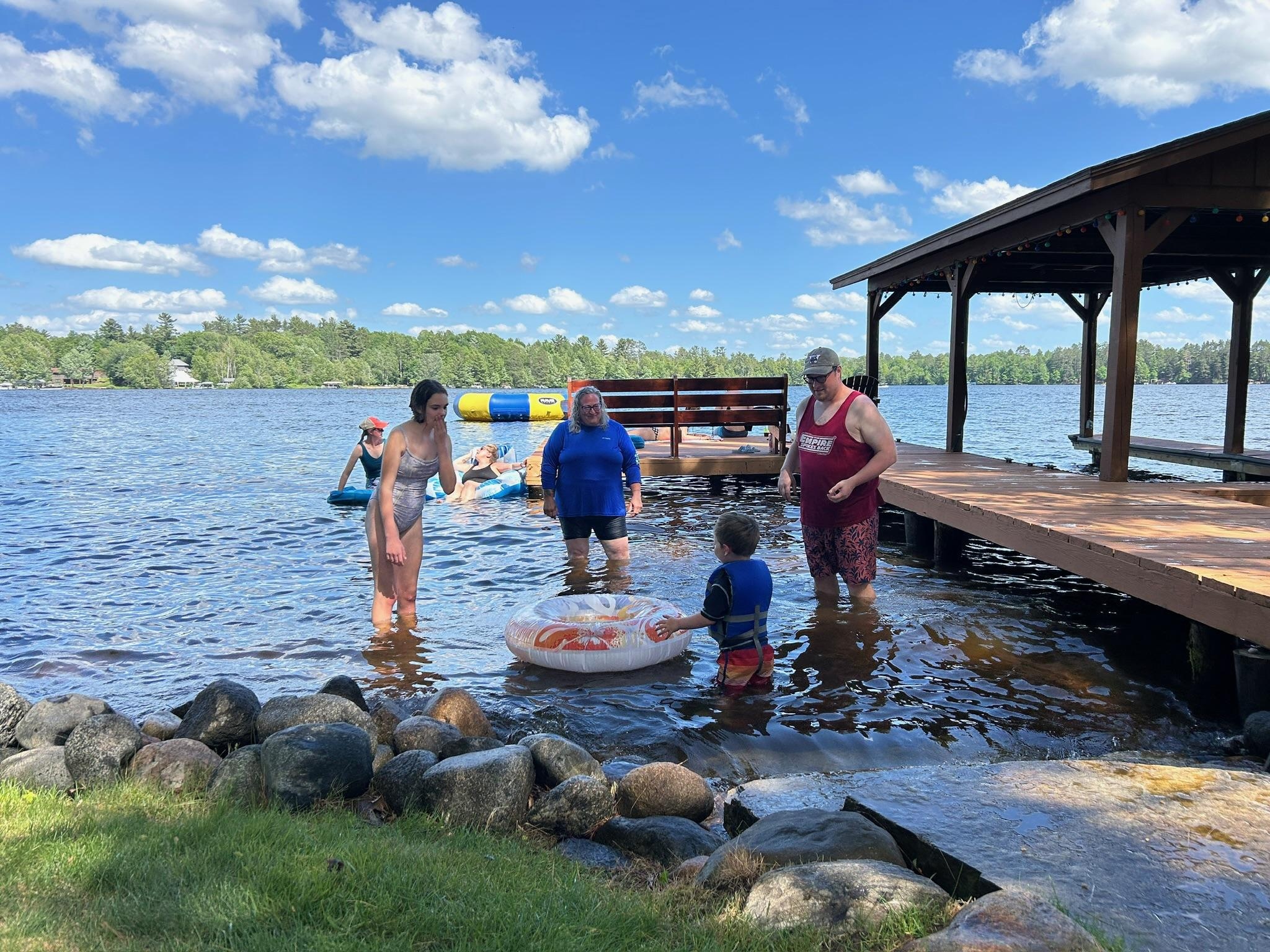 Shallow sandy-bottom great for little ones.