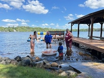 Shallow sandy-bottom great for little ones.
