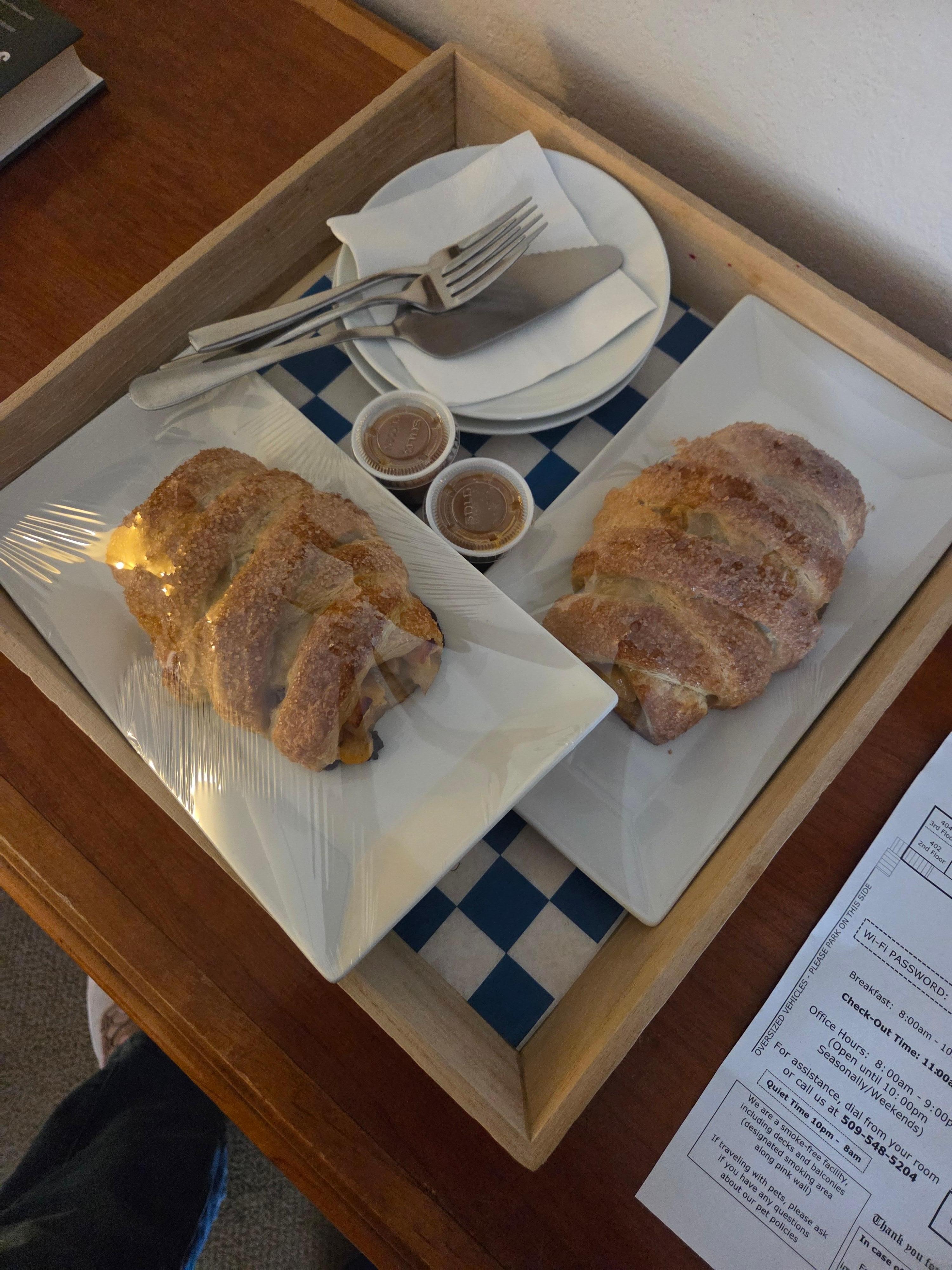 Strudel to order was in our room when we arrived