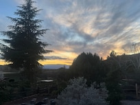 Sunset on the back porch