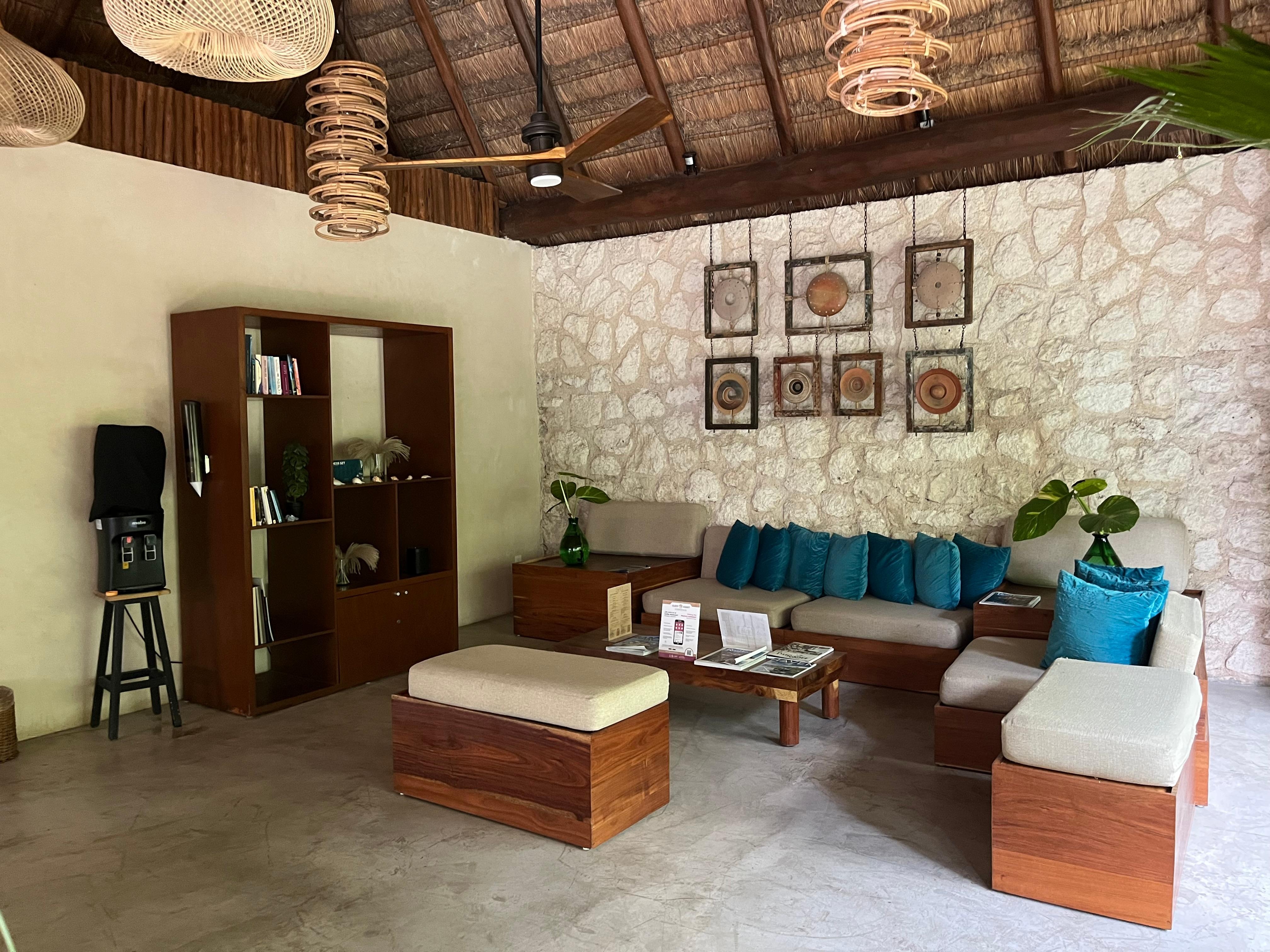 The hotel lobby area