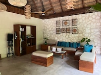 The hotel lobby area