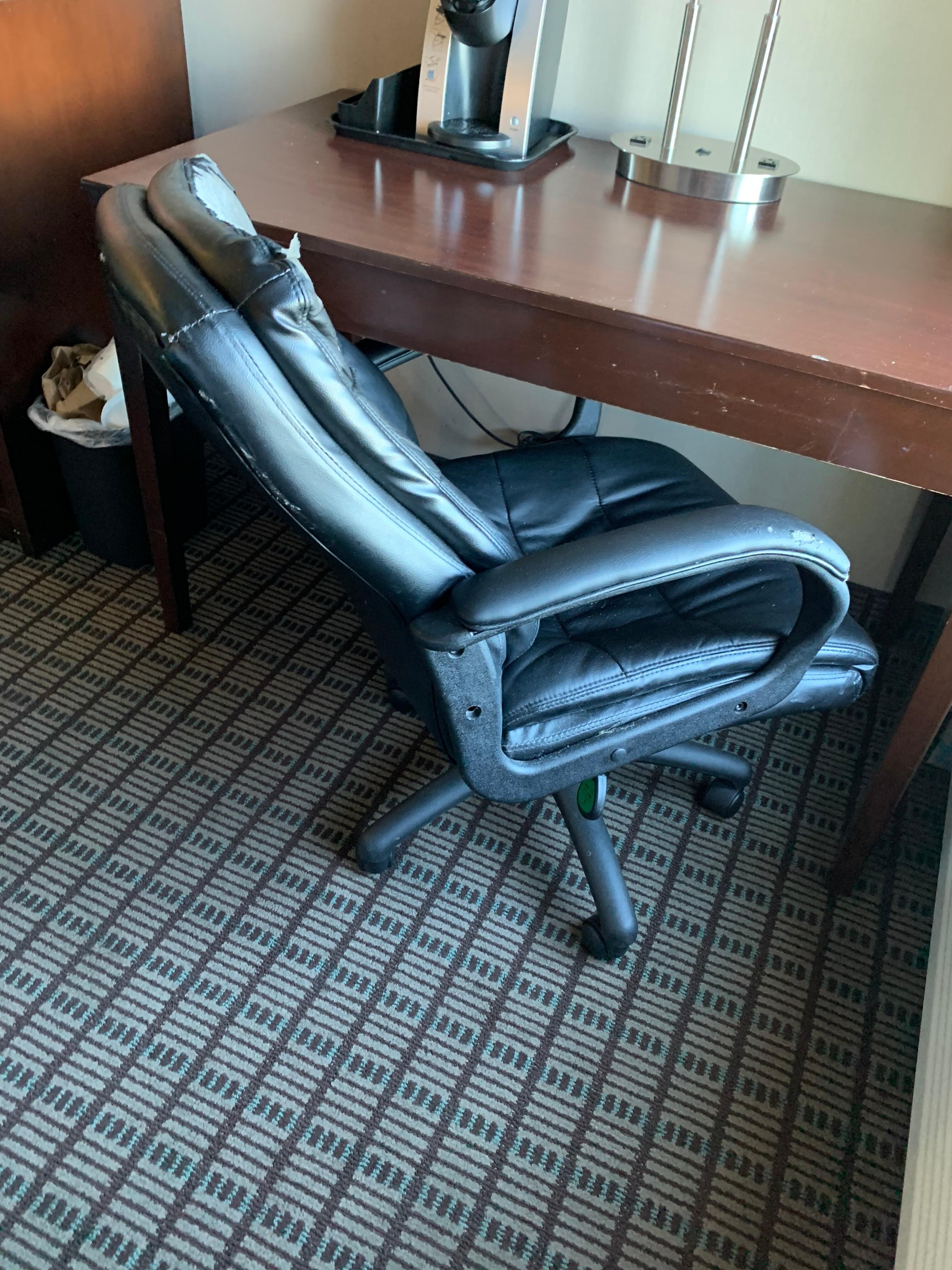 Broken chair. 