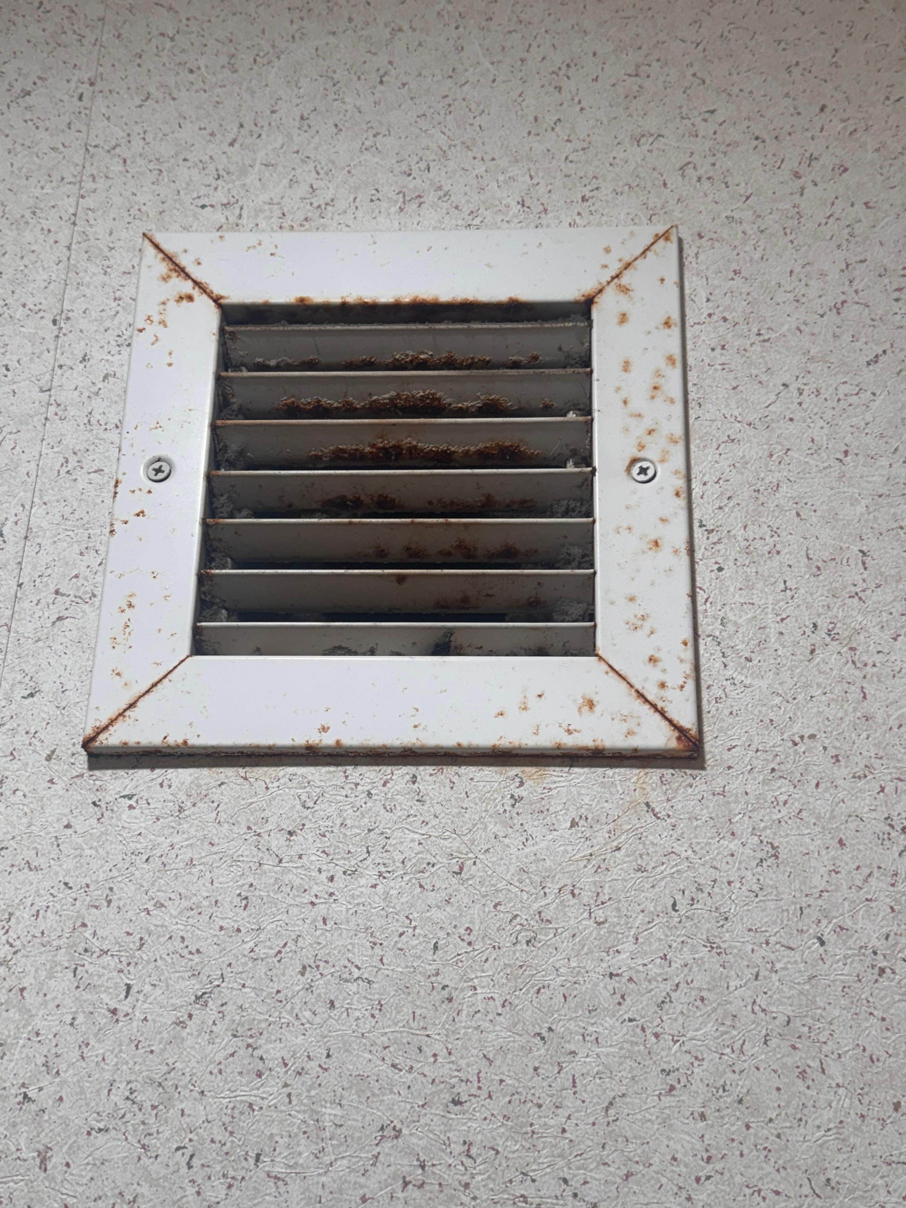 Rusted bathroom vent