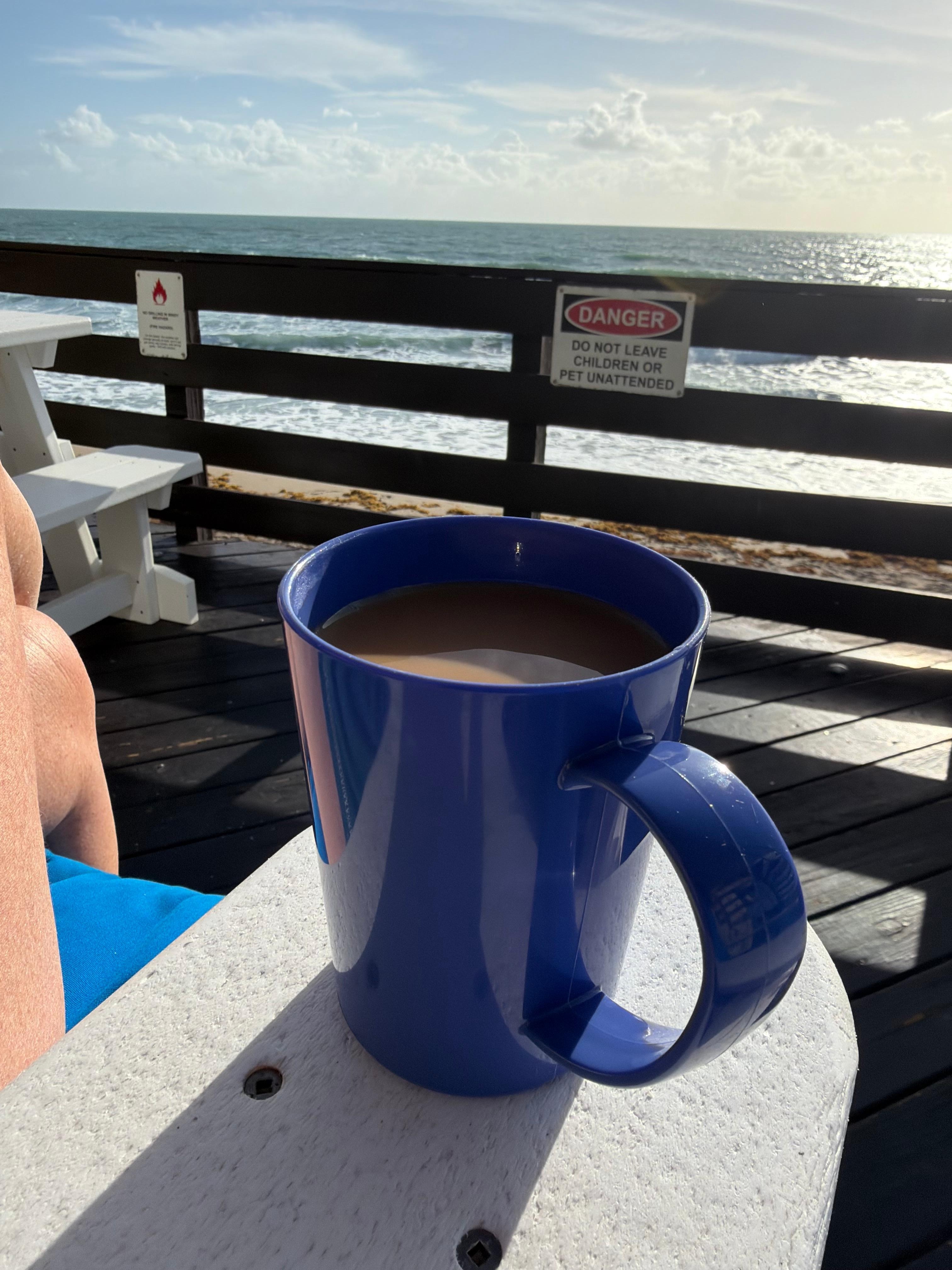 Morning coffee with amazing view 