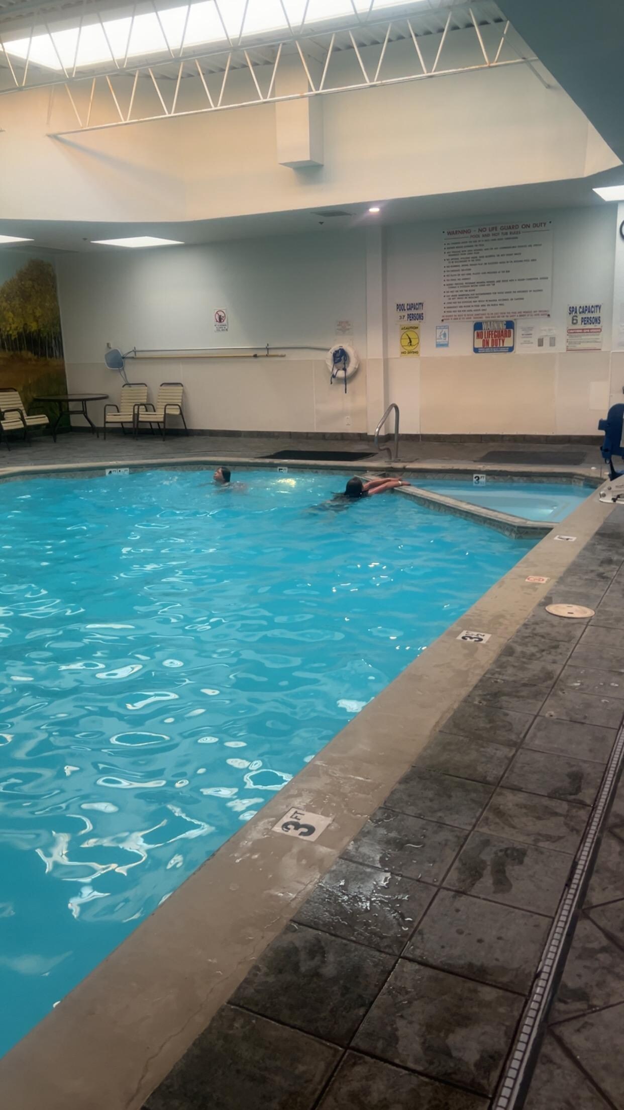 Only picture I got without my children being the main focus. Pool was nice, my kids loved it. 