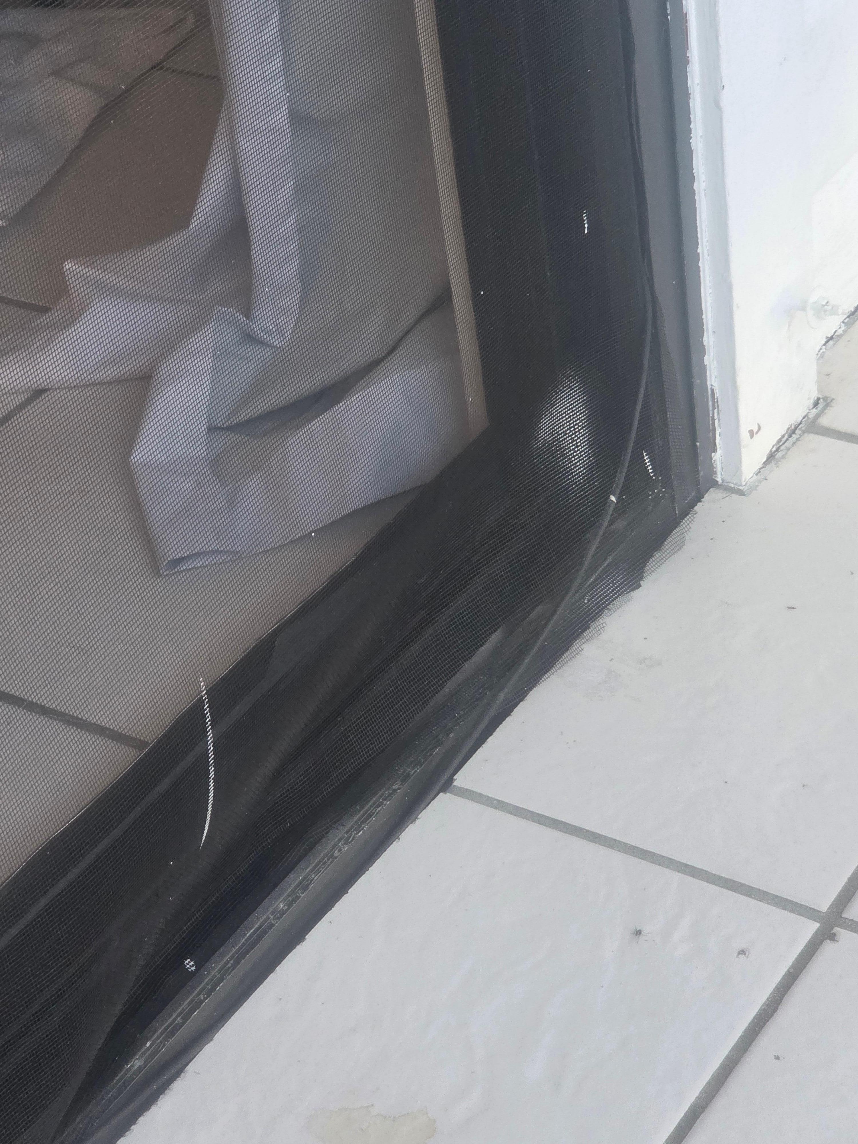 There were holes in the screens.