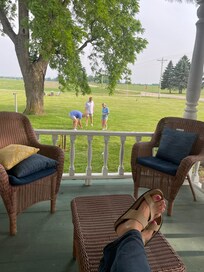 Teaching the kids the game of croquet!!