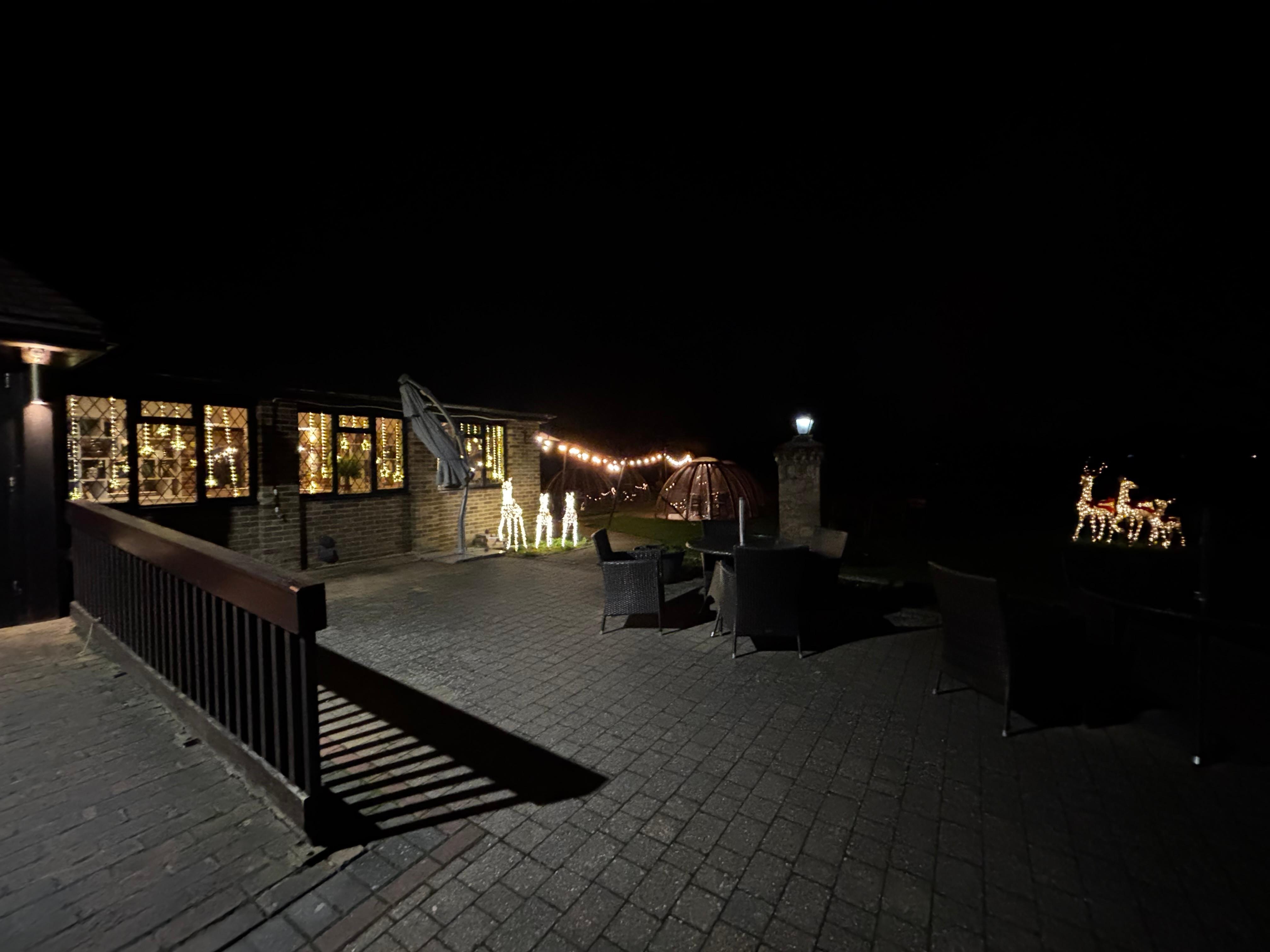 Prettiest entrance, cabanas are ideal to enjoy the outside in this bitter British weather 