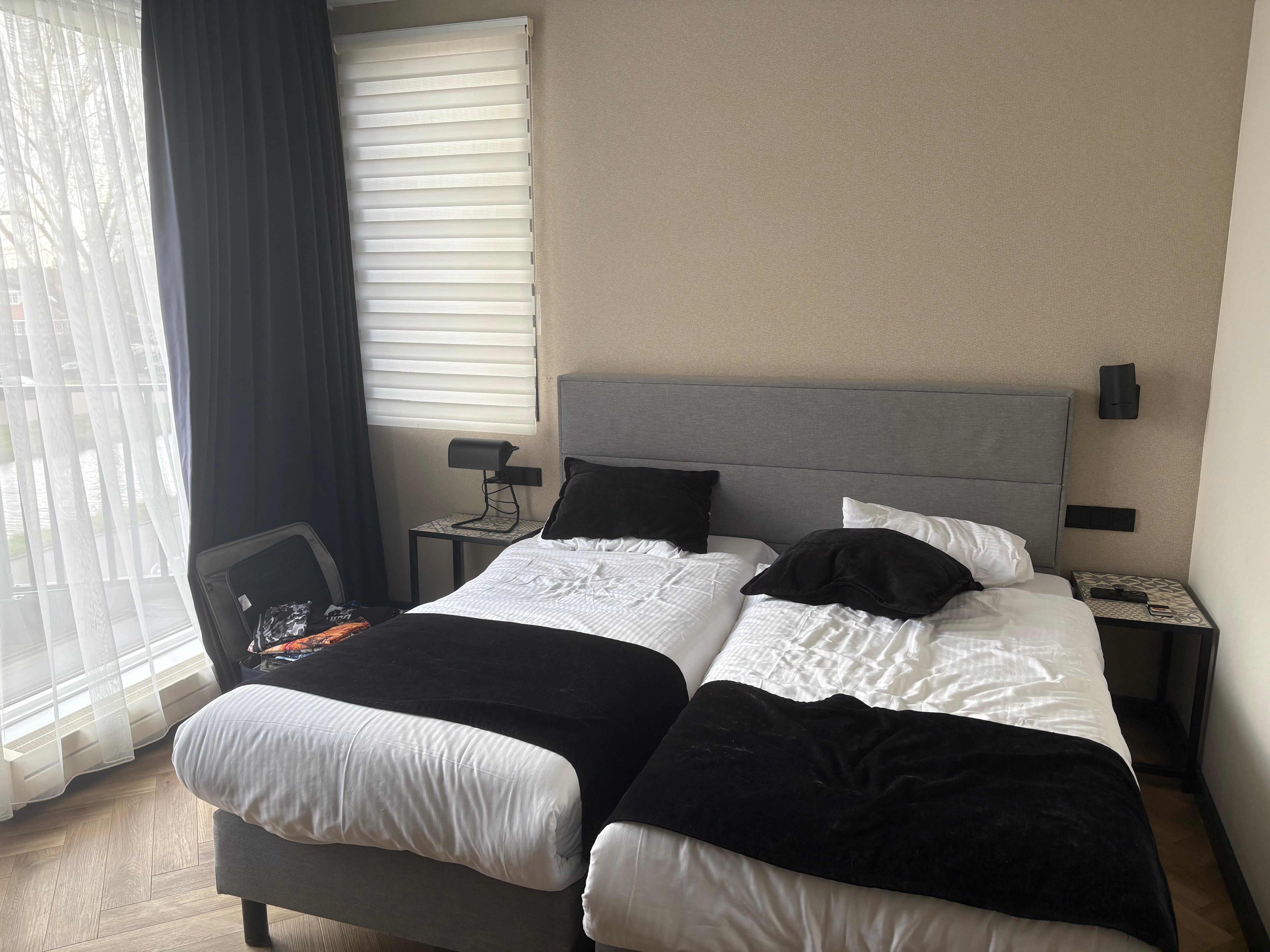 Had to fix our bed several times a night. 