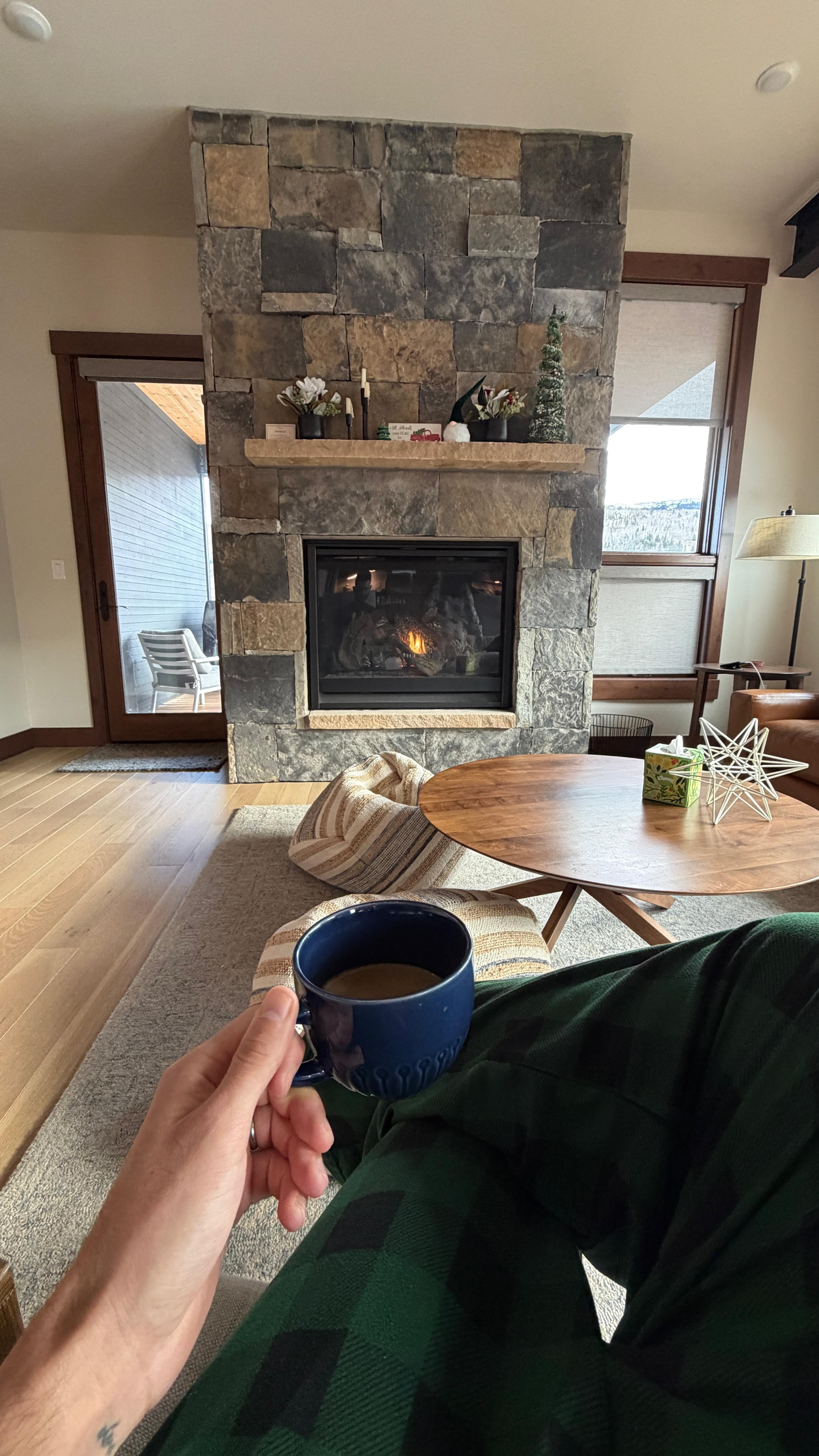 View from the kitchen to the living room