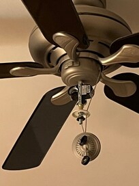 Broken fan in bedroom