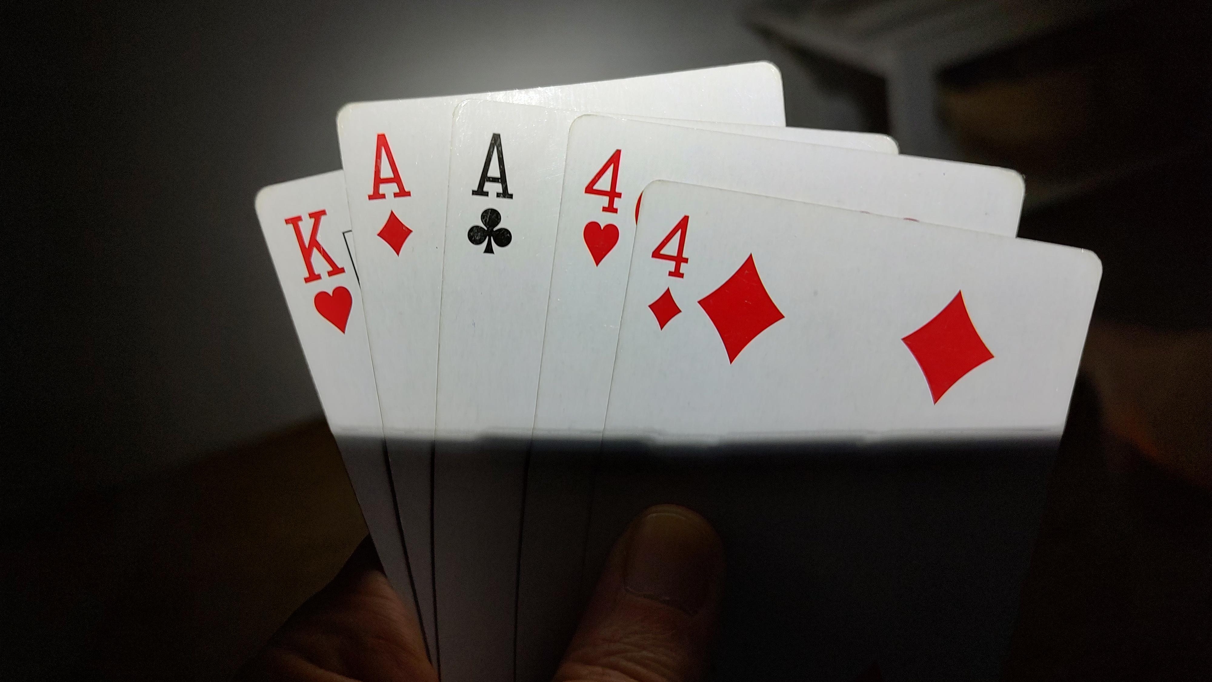 I had the winning hand and earned a rum and coke. :)