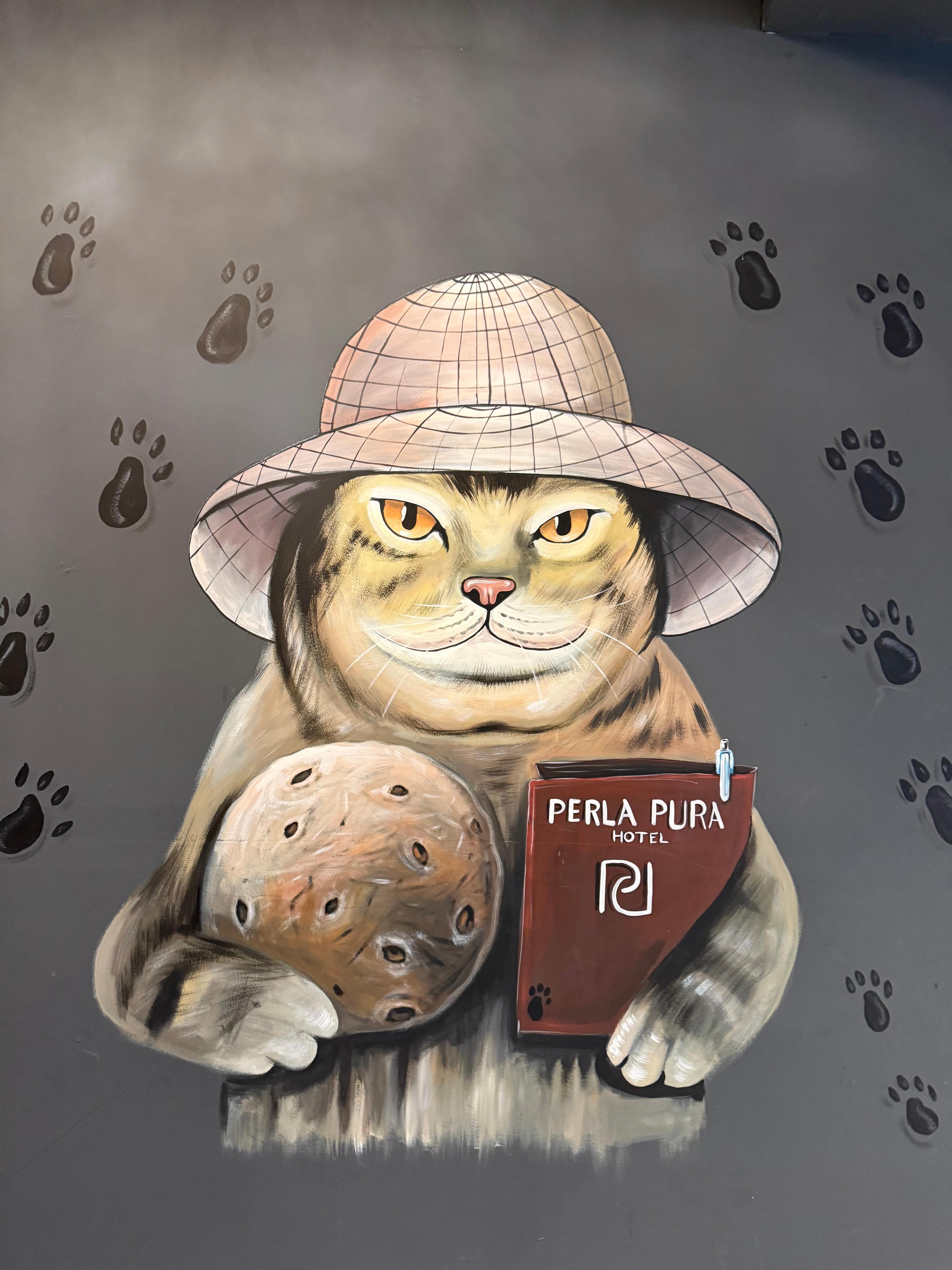 Wall by the elevator