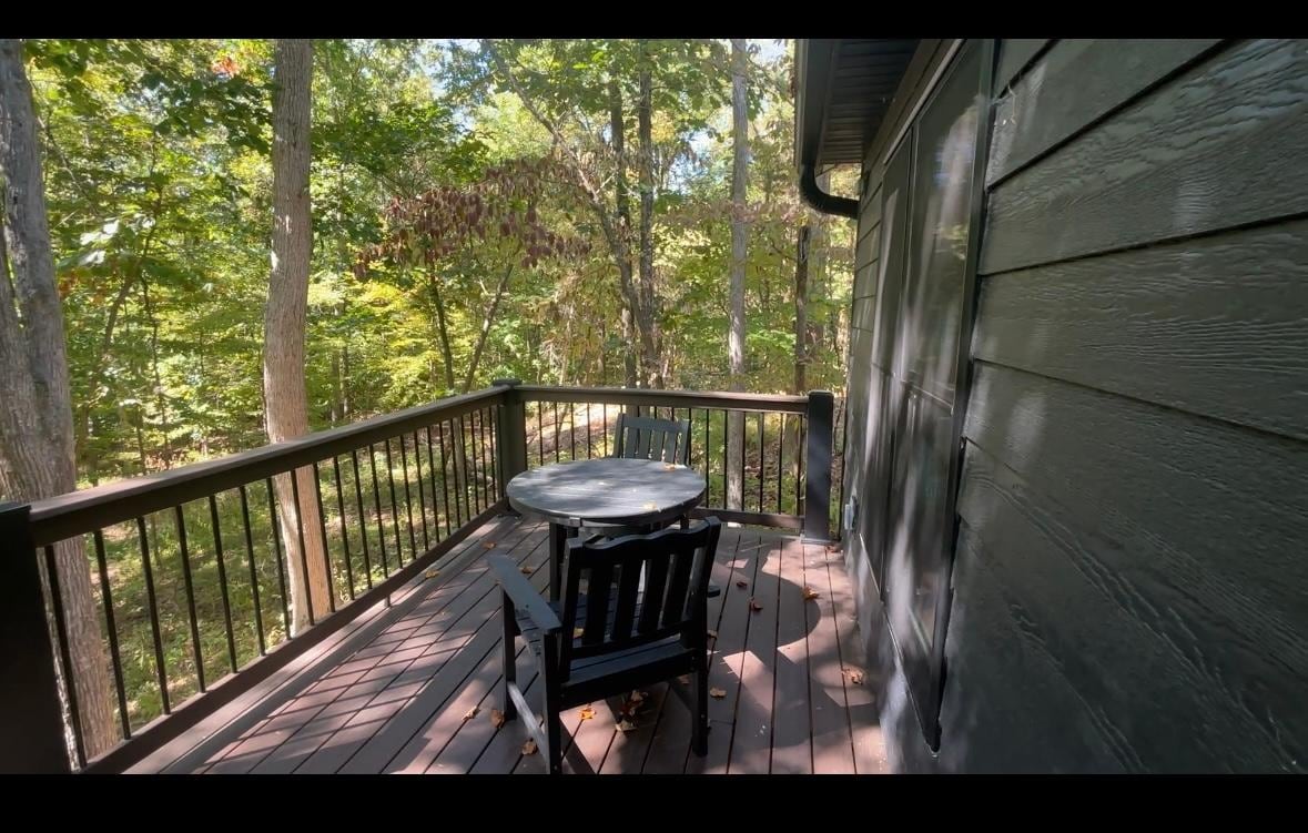 Back deck seating area