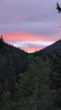 Sunset view from the deck