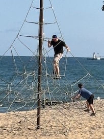 Playing at nearby park