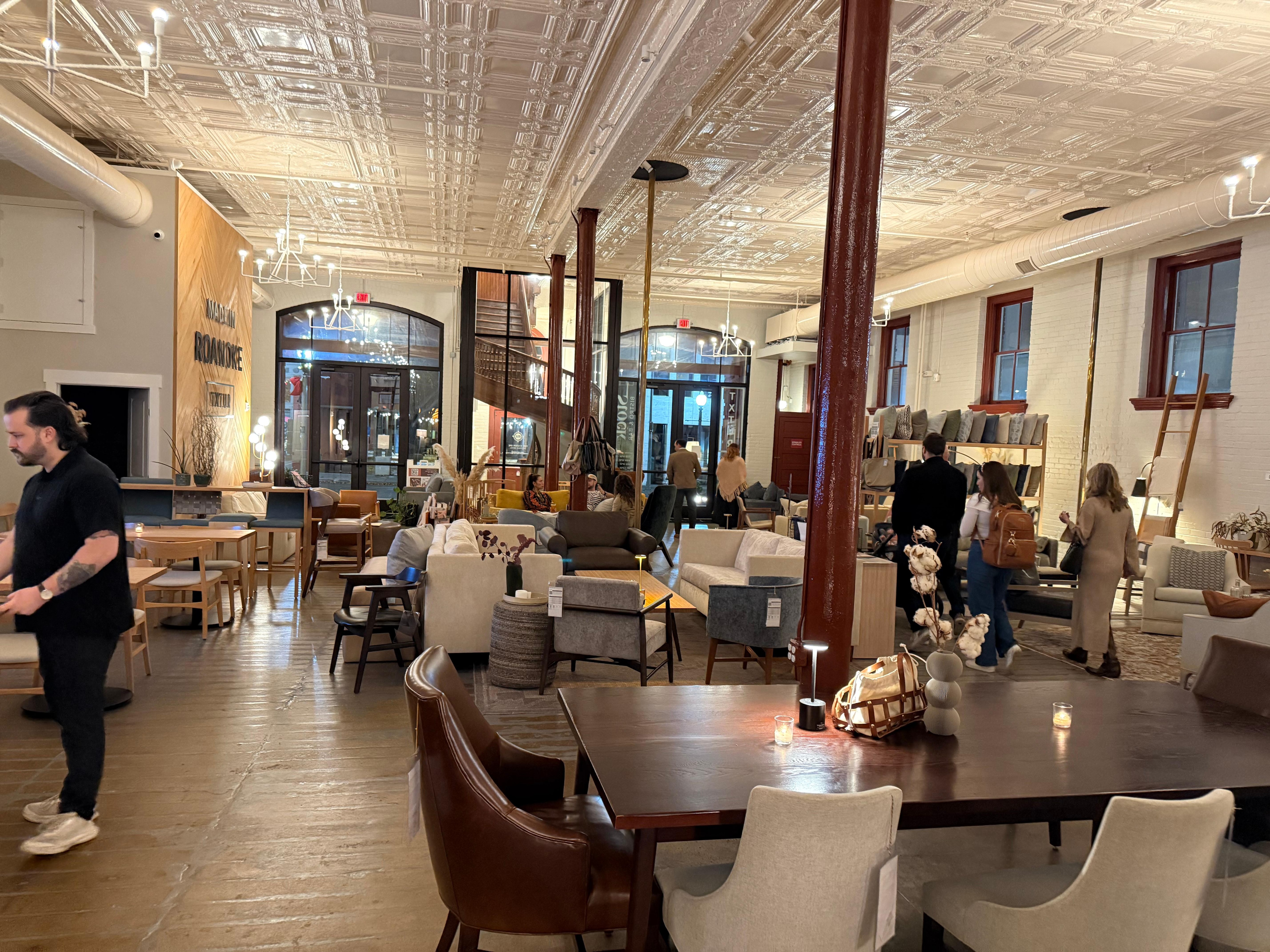 Store located on first floor with restaurant. 