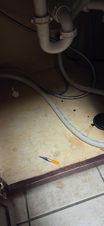 Under the kitchen sink