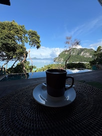 Breakfast coffee with a view!