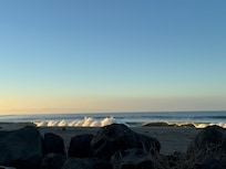 Seals in the water, waves crashing on the shore. Just magical