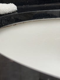 Black ring around sink