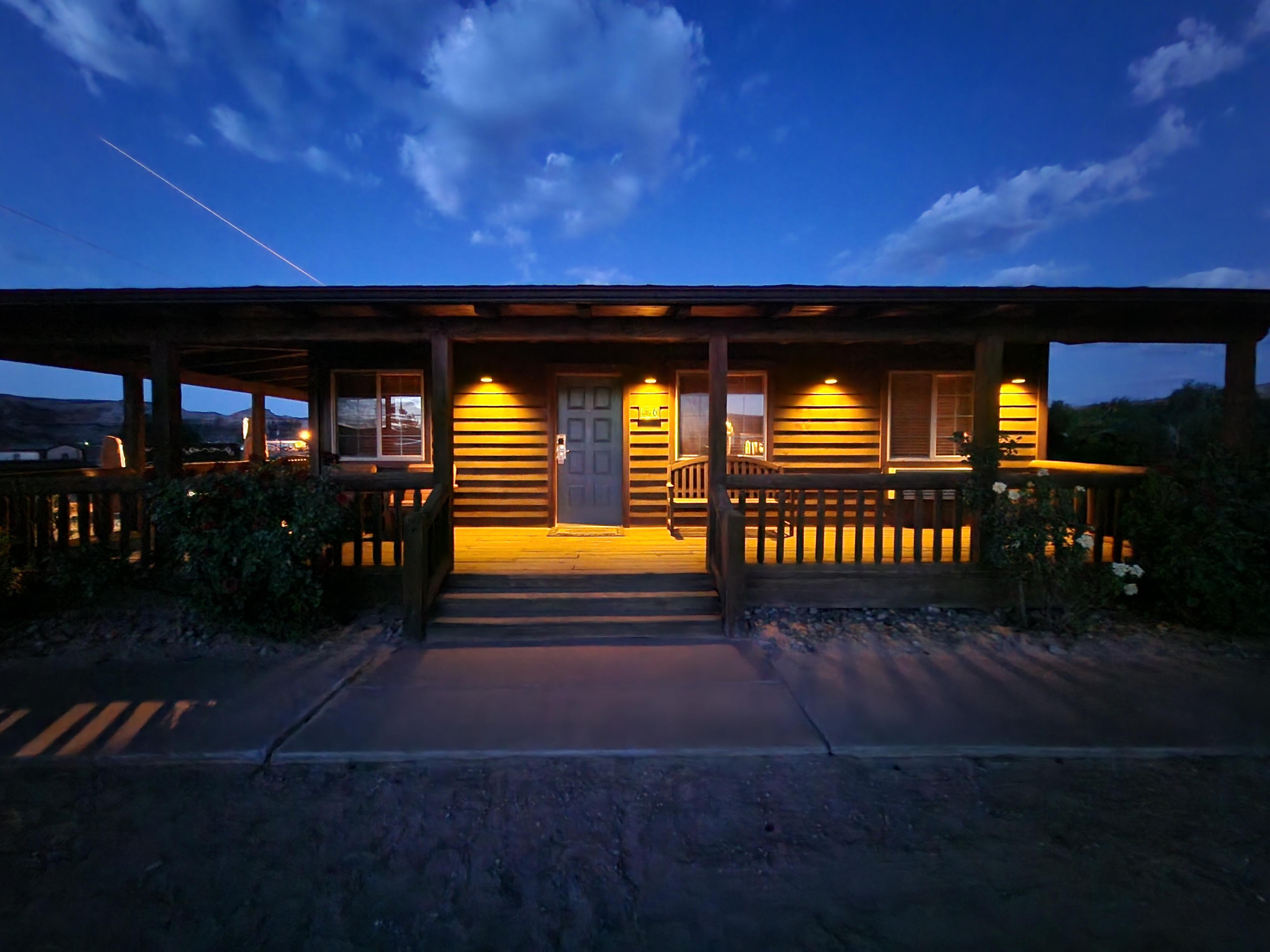 Cabin 6 just after sunset.