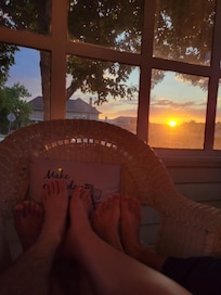 Sunset view from front porch.