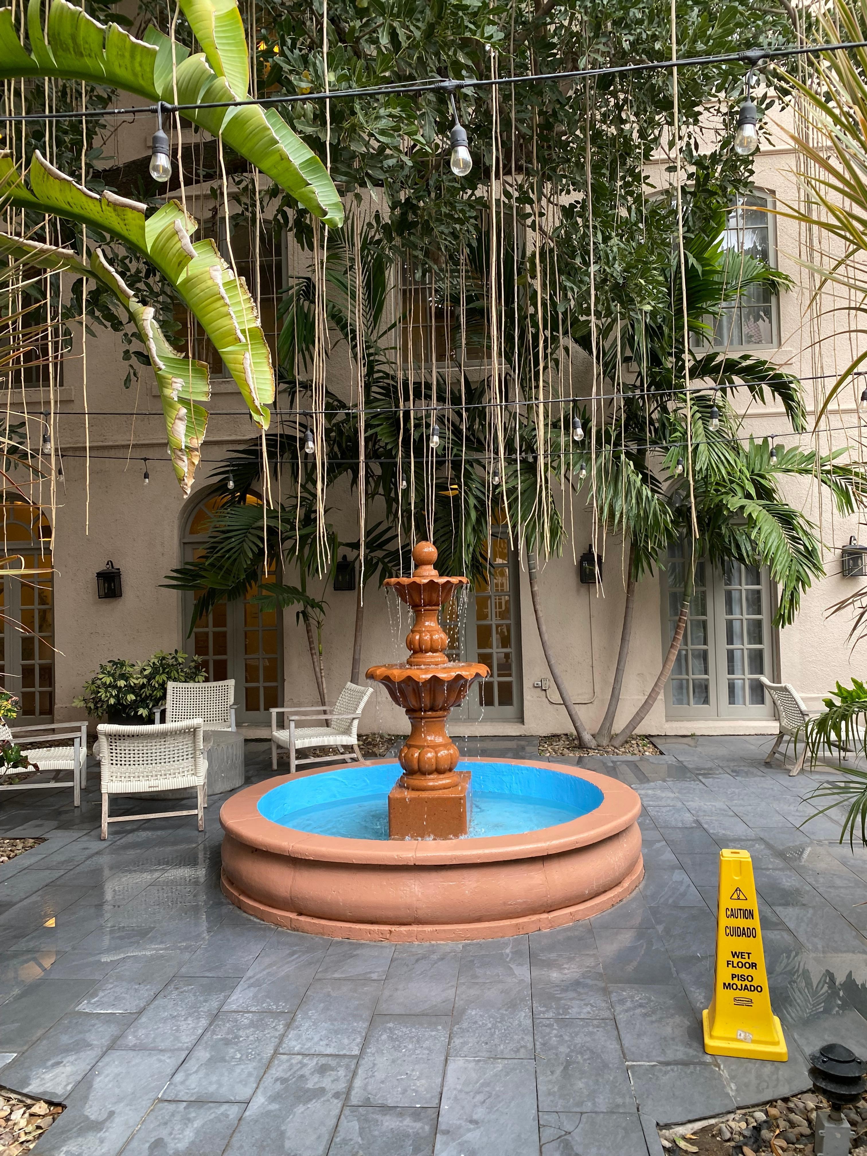 Outside front courtyard