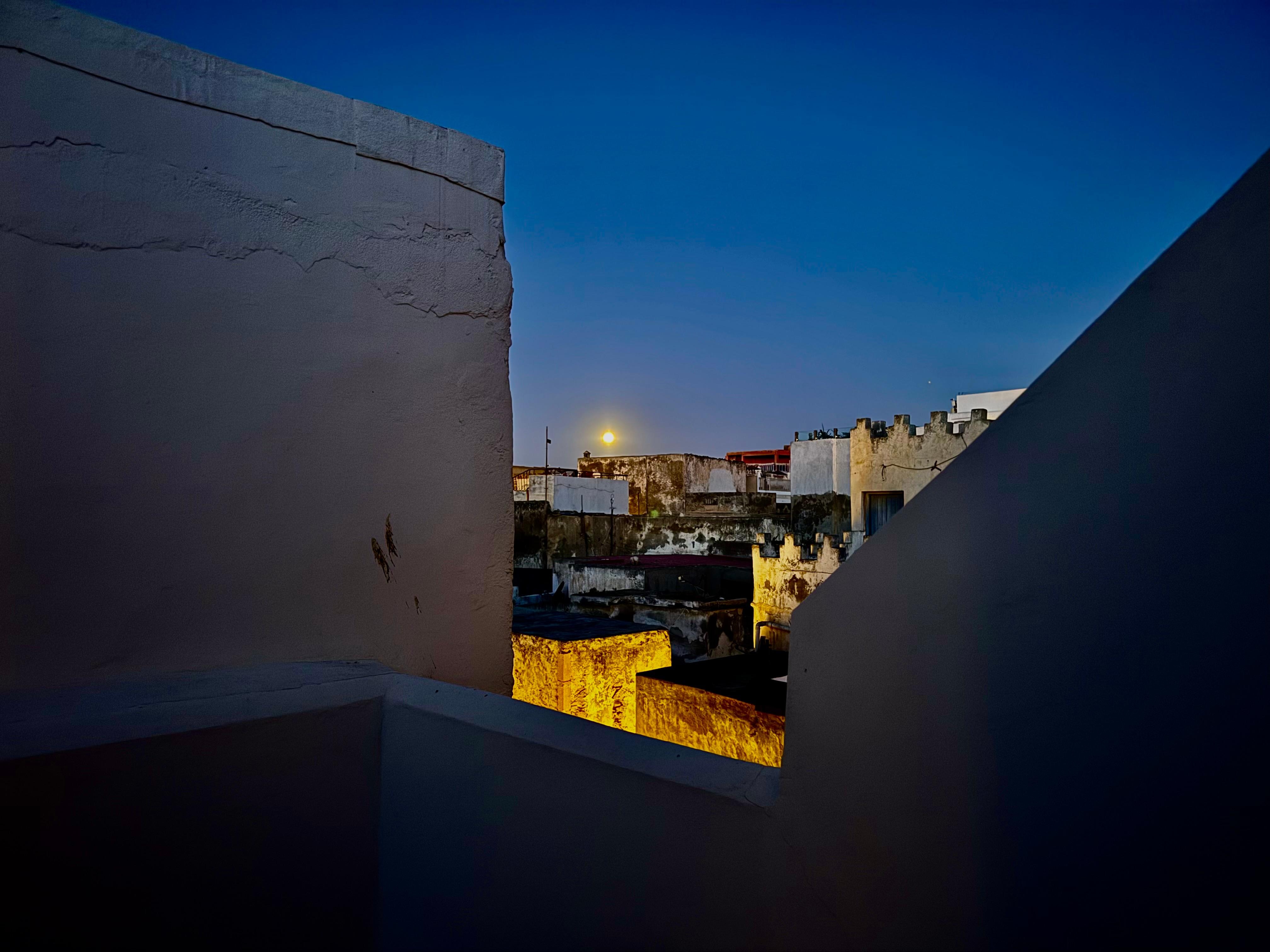 View from terrace in the evening 