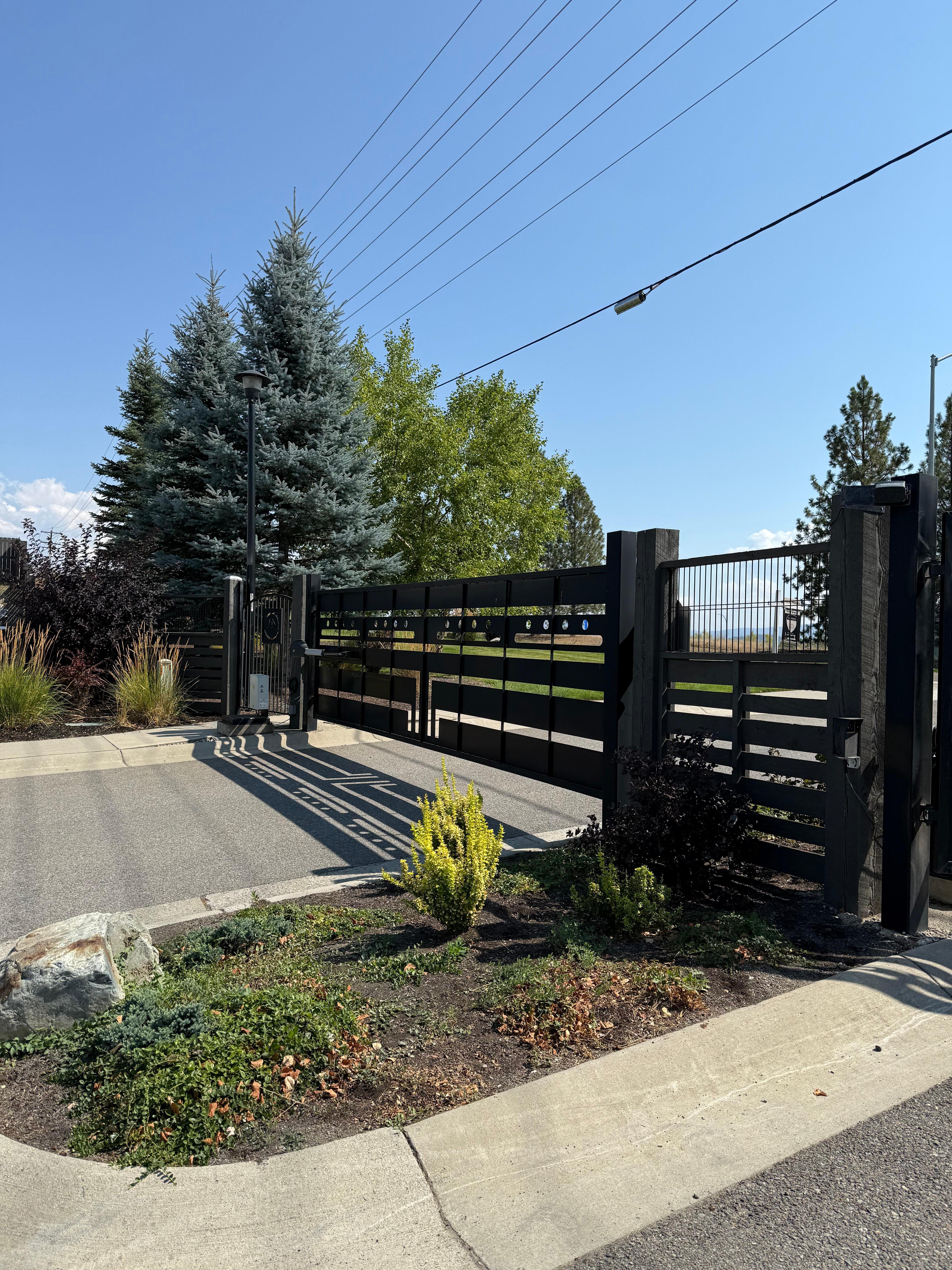 The entry and exit gates.