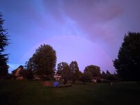 Rainbow from the view by the garden. ❤️