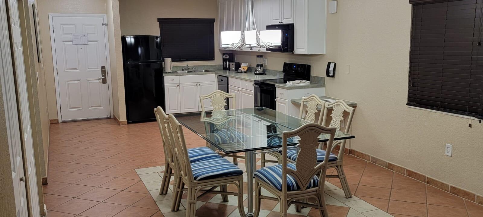 Entry-way, kitchen, dining room