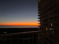 Beautiful sunset and sky from the balcony.