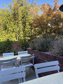 Nice outdoor eating area