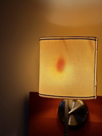 Lampshade is marked