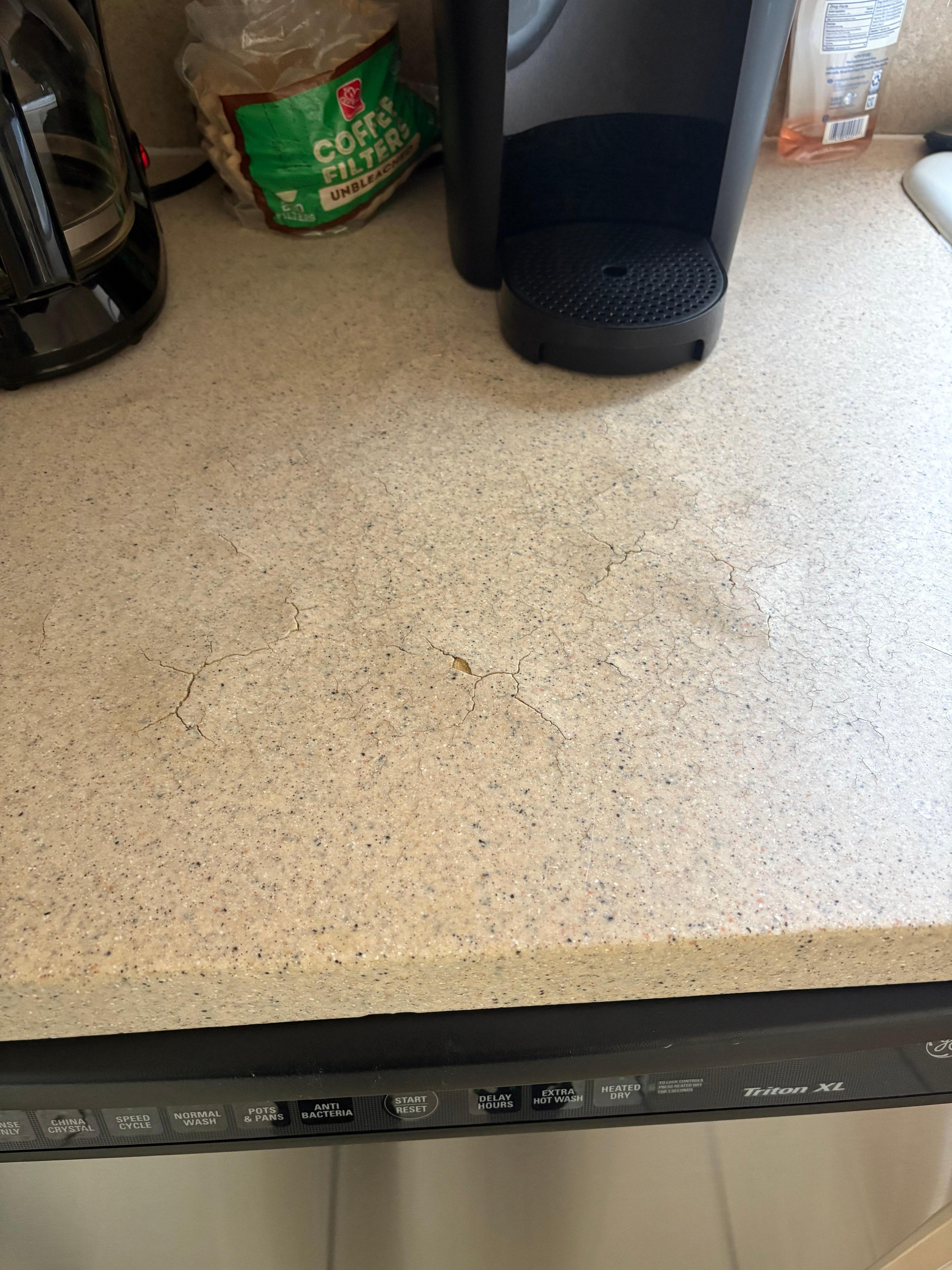 Counter top crack/ bunp