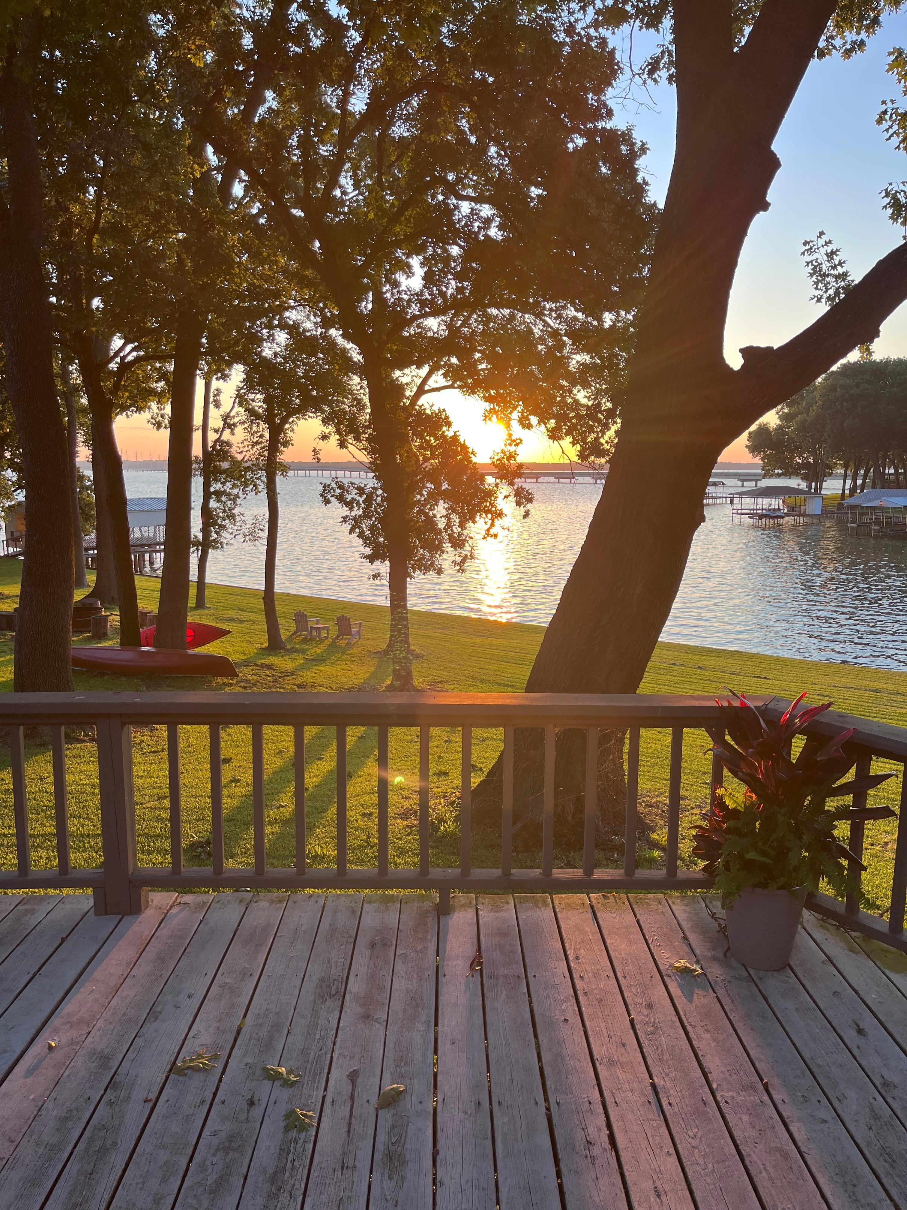 sunrise from back deck