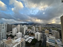 From the balcony of our 30 floor room