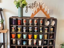 Love this! Pretty cheerful mugs in their own cubbies
