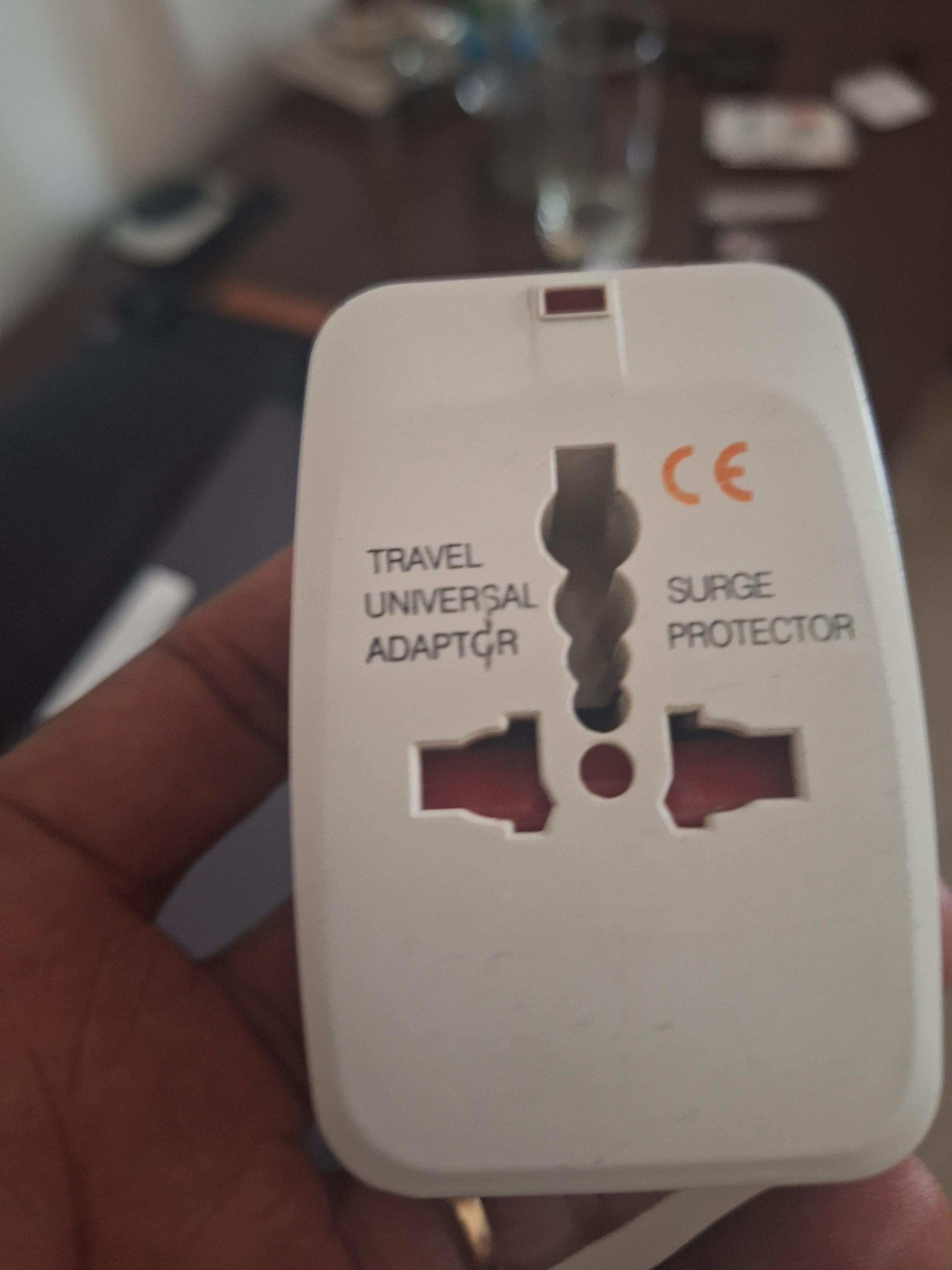 I did not carry my international adaptor.  They kindly gave me this to use temporarily.  Later they help me know how to get one from Sarit Center.