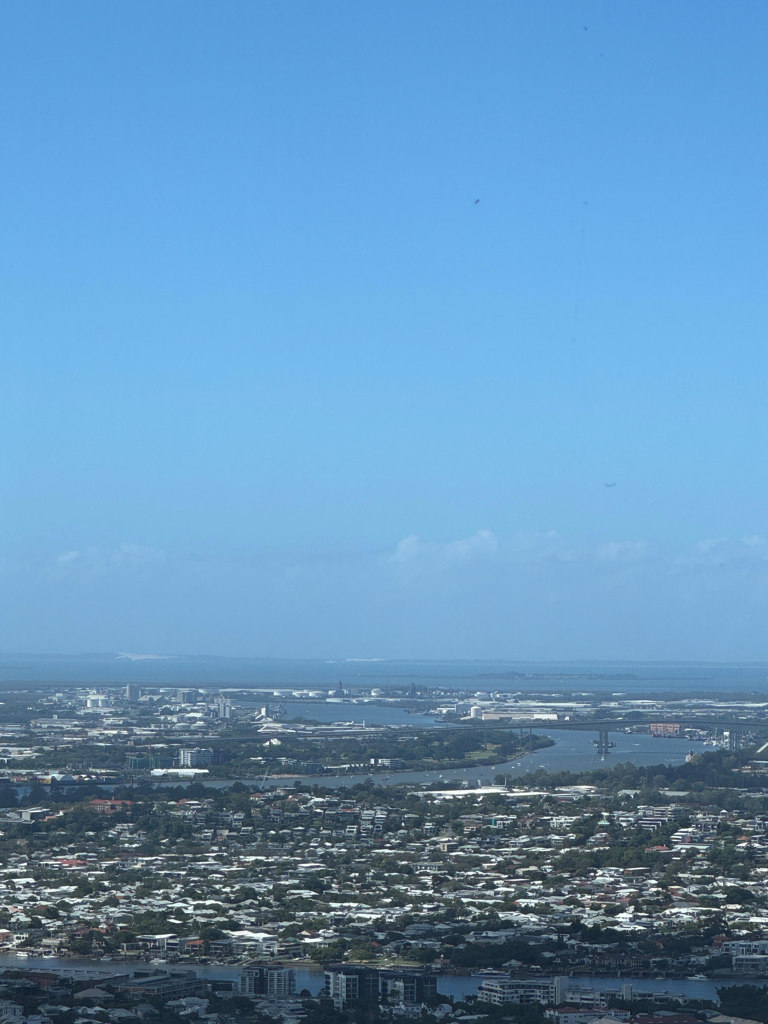 Could see as far as Moreton Island and Moreton Bay